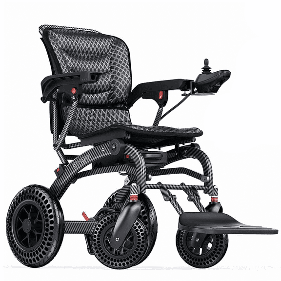 EASWE B20 Electric Wheelchair for Adults – Foldable, Lightweight 44 lbs, 500W Dual Motors, 15 Mile Range, Ergonomic W-Shaped Seat, All-Terrain Power Wheelchair for Seniors (B20-12AH)