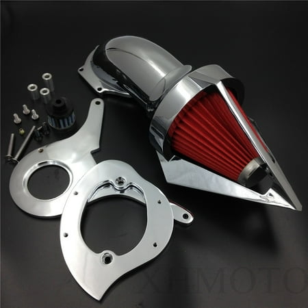 - HTT-MOTOR Triangle Spike Air Cleaner Kits Filter For Honda Aero 750 Vt750 Intake 1986-2012 Chrome