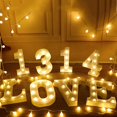 thumbnail image 5 of Alfabeto de luces de letras LED, luz de letras LED, decoración LED para fiesta de cumpleaños, bar, decoración de bodas y festivales, V, 5 of 5