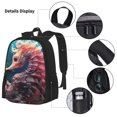 thumbnail image 3 of Easygdp Ocean Seahorse Mochila para Niños y Niñas con Set de Caja de Almuerzo y Estuche para Lápices 3 en 1, Mochila Escolar Estampada para Adolescentes, 3 of 7