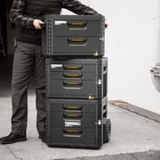ToughBuilt StackTech 2-Drawer Locking Box, Portable Tool Storage & Equipment Organizer