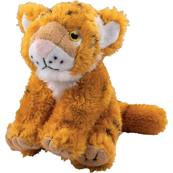 EcoBuddiez Tiger Plush by Deluxebase. 15cm Soft Toy Made from Recycled Plastic Bottles