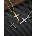 thumbnail image 5 of Tilga Men's Cross Necklace 316L Stainless Steel Jesus Ankh Pendant Rolo Chain Jewelry, 5 of 6