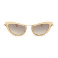 thumbnail image 2 of Retro Metal Bridge Plastic Cat Eye Gothic Luxury Fashion Sunglasses Beige - Brown, 2 of 4