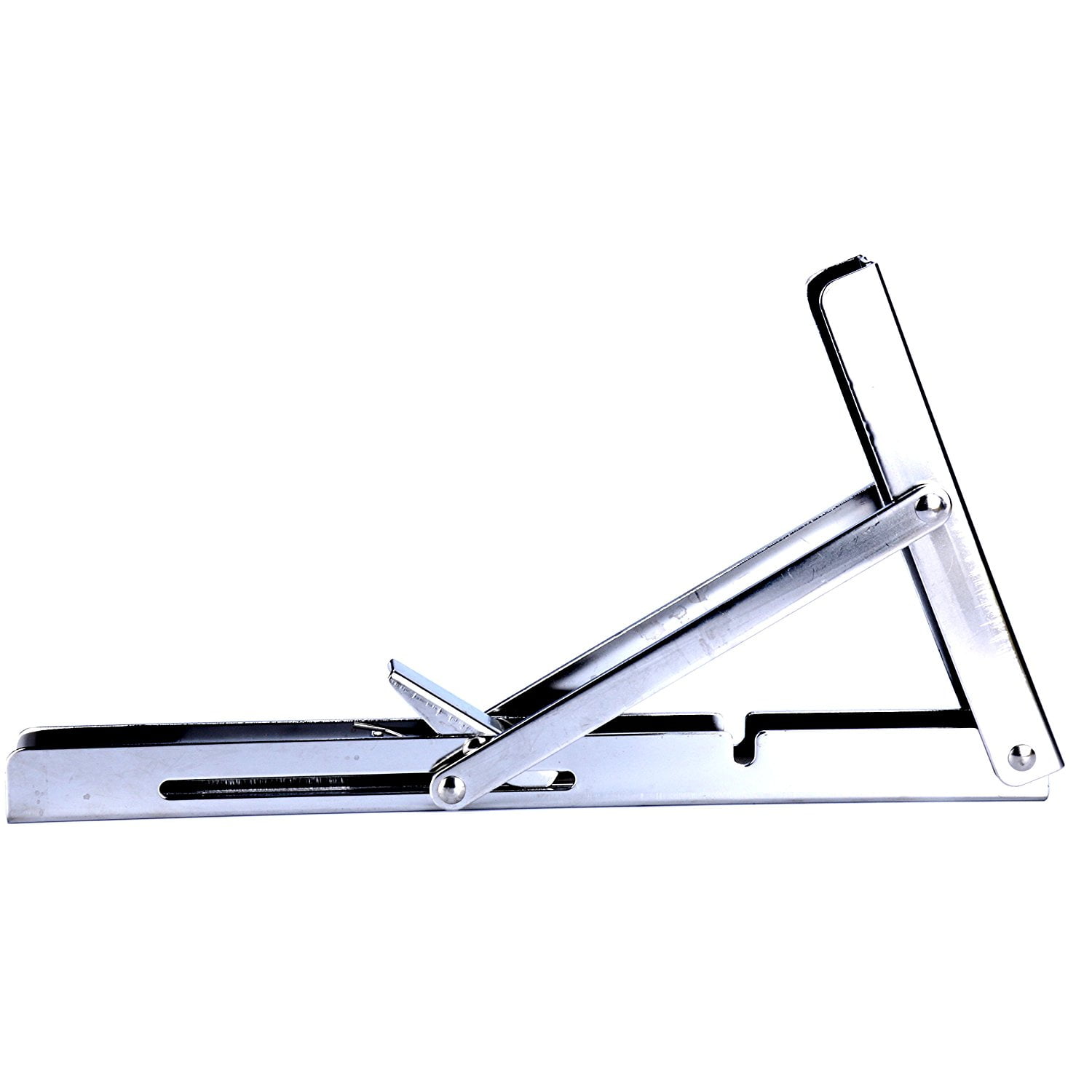 Polished Stainless Steel Folding Shelf Bench Table Or Bracket Max Load 330lb Short Release Arm Single Non Pair Made Of