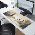 thumbnail image 7 of Rectangle Chinese Ink Painting Mouse Mat, Landscape Ink Painting Large Non-Slip Rubber Gaming Mouse Pad with Stitched Edges, Office Mouse Pad for Women Men Kids, 31.5x11.8in, 7 of 7