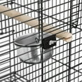 thumbnail image 3 of ZENSTYLE 63.9" Rolling Bird Cage Detachable Stand Metal Frame Medium Brid House, Black, 3 of 13