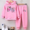 thumbnail image 2 of Gubotare Girl Clothes Winter Toddler Girl Clothes Little Girls Kids 2pcs Outfits Hoodie Leggings 5T 6T (Pink,5-6 Years), 2 of 7