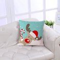 thumbnail image 2 of Funda de almohada Navidad Papá Noel Elk Funda de almohada Throw Cintura Funda de ín Sunnimix  Funda de almohada, 2 of 5