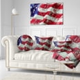thumbnail image 3 of Designart USA Flag Abstract Art - Map & Flag Throw Pillow - 12x20, 3 of 5