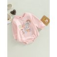thumbnail image 3 of Bagilaanoe Newborn Baby Girl Rompers Letters Flower Rainbow Print Long Sleeve Bodysuits 3M 6M 12M 18M Infant Casual One Piece Short Jumpsuit, 3 of 9