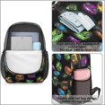 thumbnail image 4 of Monster Cartoon Truck Black Pattern 17" Waterproof Oxford School Backpacks for Teens, S-Shape Padded Straps, for School, Travel, Hiking, Camping, 4 of 5