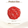 thumbnail image 2 of Uxcell Wicker Rattan Balls, Decorative Balls for Centerpiece Bowl Wedding Party Home Decor DIY Craft Orange, 2 of 7