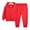 Red, variant on Esaierr Toddler Kids Girls Boys Pullover Sweatshirt Outfit with Hoodie 2PCS Fall Winter Sweatsuits Jogging Suits Solid Tracksuit Outfit Top and Pants