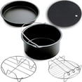 thumbnail image 3 of 10Pcs Air Fryer Accessories 7 Inches for Airfryer 3.2-5.8QT Fryer  Baking Basket  Pizza Tray  Kitchen Cooking Tools, 3 of 8