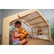 Avenlur Foxtail - Wood Playhouse Climber and Tent - Climbing Triangle Playroom Montessori Playground Climber for Toddlers and Kids. Climb and Play Baby and Children's Gym Ages 1 - 5yrs