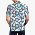 thumbnail image 3 of Balery Cute Rabbit Easter Printed Men’s Short Sleeve Polo Shirt, Midweight Men's Shirt,Golf Polo shirts -XX-Large, 3 of 8