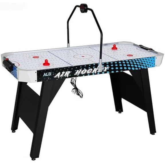 54" Air Hockey Table - Arcade Hockey Table Gaming Set w/LED Electronic Scoring & Lights, 2 Pucks, 2 Pushers, Powerful 12V Motor, Air Hockey Game Table for Kids Adults, Game Room, Home, Office