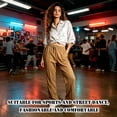 thumbnail image 6 of REDESS Sweatpants for Women Wide Leg Casual Baggy Black Sweatpants Drawstring Workout Pants with Pockets,S-XXL, 6 of 7