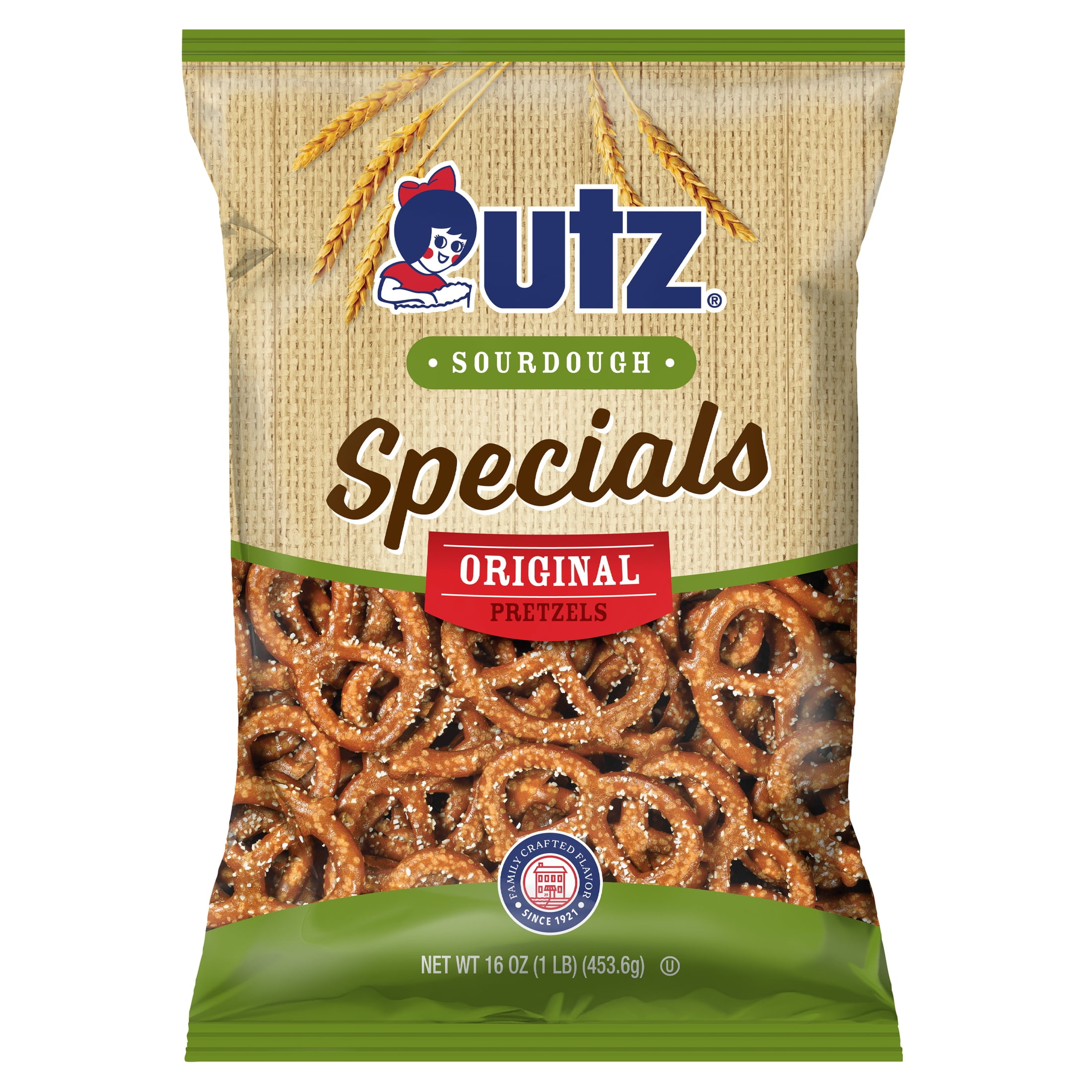 (3 pack) Utz Sourdough Specials Original Pretzels, 16 oz Bag