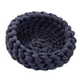 thumbnail image 3 of Cama nido para gatos tejida a mano, rascador portátil redondo Flexible, resistente, cálido, antideslizante Azul oscuro, 3 of 8