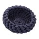 thumbnail image 3 of Cama de algodón tejida para gatos, redonda y duradera, para perros pequeños y mascotas pequeñas. Azul oscuro, 3 of 9