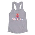 thumbnail image 3 of Merica Hat And Sunglasses Racerback Tank Women -Image by Shutterstock, Female Large, 3 of 4