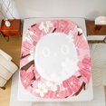 thumbnail image 4 of Manfei Kawaii Kitten Fitted Sheet Queen, Boho Tokyo Bolssoms Bedding, Pink, 3-Piece, 1 Fitted Sheet and 2 Pillowcases, 4 of 6