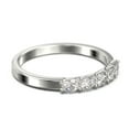 thumbnail image 3 of 0.51ct Premier Five Stone Trellis Diamond Moissanite 10k White Gold Wedding Ring, 3 of 4