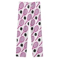 thumbnail image 4 of Vivid Pink Tennis Rackets Pattern Winter Female Pants Flannel High Waist Women Pants Lady Warm Straight Leg Plush Trousers, 4 of 7