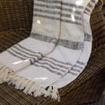 thumbnail image 2 of Set of 2 Ivory With Black And Grays Geometric Pattern Pouf Stool, 2 of 3