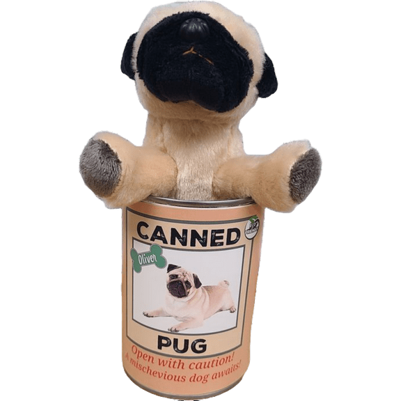 Canned Pug - Rescue Dog - Eco-Friendly Plush Unique Gift