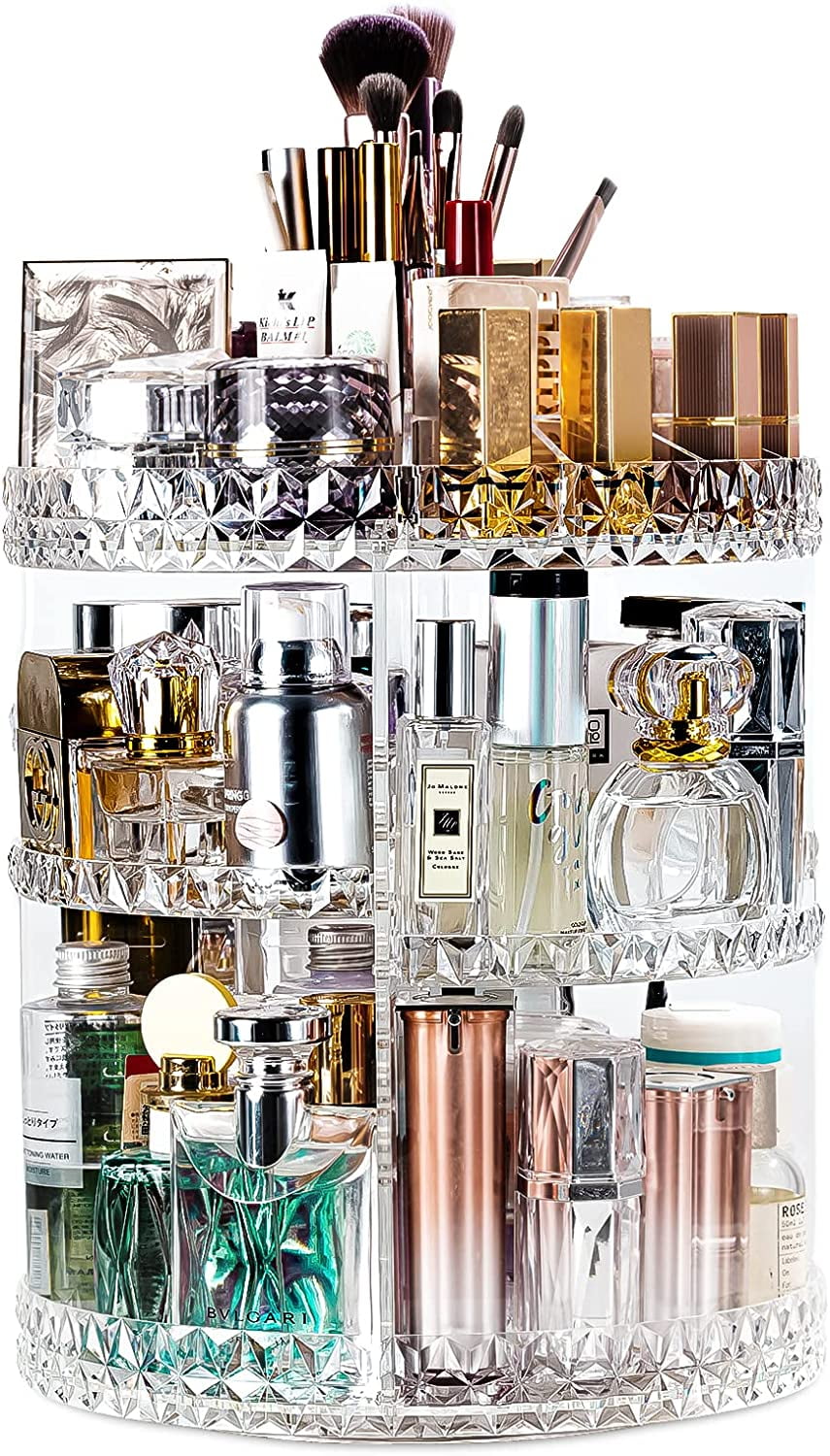 Makeup Organizer, 360 Degree Rotating Perfume Organizer, Adjustable