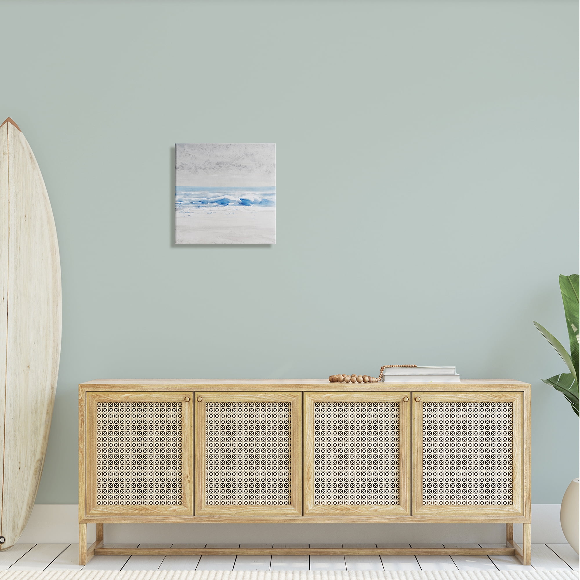 Stupell Industries Abstract Ocean Shoreline Waves Nautical Beach Design Painting Gallery Wrapped Canvas Print Wall Art, Design by Tim OToole