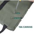 thumbnail image 2 of Tool Organizer Bag, Canvas Tool Roll Pouch Case with 6 Zipper Pockets(Green), 2 of 7