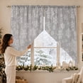 thumbnail image 7 of Christmas Themed Window Curtain 2 Piece, Irregular Polyester Drapes for Living Room Bedroom, Festive Holiday Window Decoration for Party Scene Layout, 7 of 7