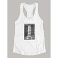 thumbnail image 3 of Leaning Tower Of Pisa Sketch Racerback Tank Women -Ethan Harper Designs, Female x-Small, 3 of 4