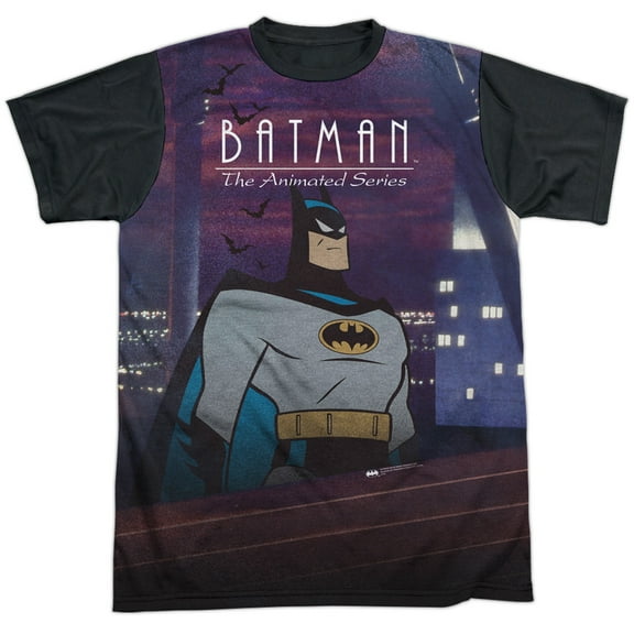 Batman The Animated Series Roof Top Unisex Adult Halloween Costume Sublimated T Shirt