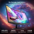 thumbnail image 4 of Sceptre New 27-inch Curved Gaming 240Hz Monitor 1500R DP HDMI Build-in Speakers 2026, 4 of 5