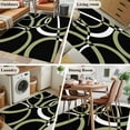 thumbnail image 6 of Kitchen Mats for Floor 3x5 Ft, Black Geometric Non Slip Area Rugs for Kitchen Bedroom Entryway, Modern Sage Green White Striped Art Washable Carpet Runner Rug Floor Mats for Bedroom Home Decor, 6 of 9