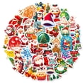 thumbnail image 5 of 50-Pack Christmas Holiday Stickers - Festive Christmas Tree, Santa, Snowflake, Snow Globe, and Bell Decals for Seasonal Décor, 5 of 5