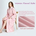 thumbnail image 4 of AMITOFO Plush Robes for Women Soft Warm Fleece Bathrobe Ladies Long Comfy Spa Bath Robe Housecoat, 4 of 9