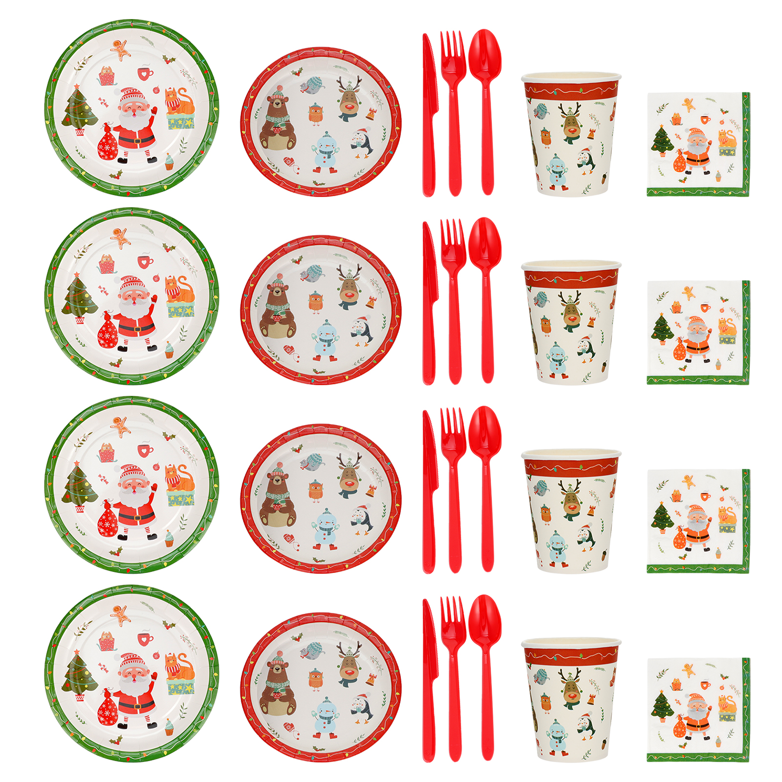 68pcs Party Disposable Paper Tableware Set Party Table Supplies for