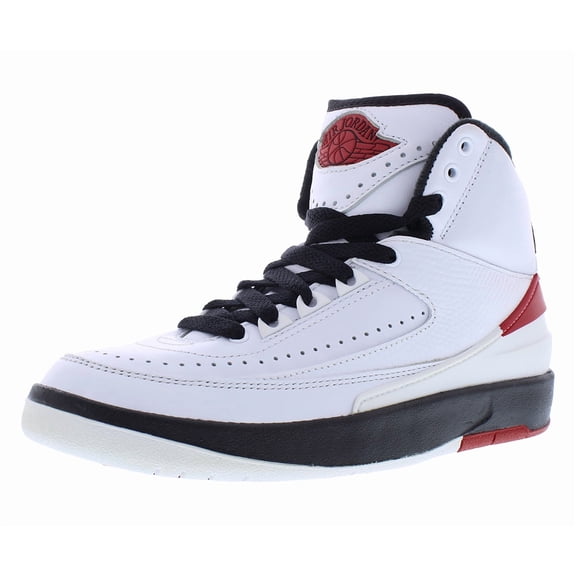 Nike Air Jordan 2 Retro GS Boys Shoes Size 3.5, Color: White/Varsity Red/Black