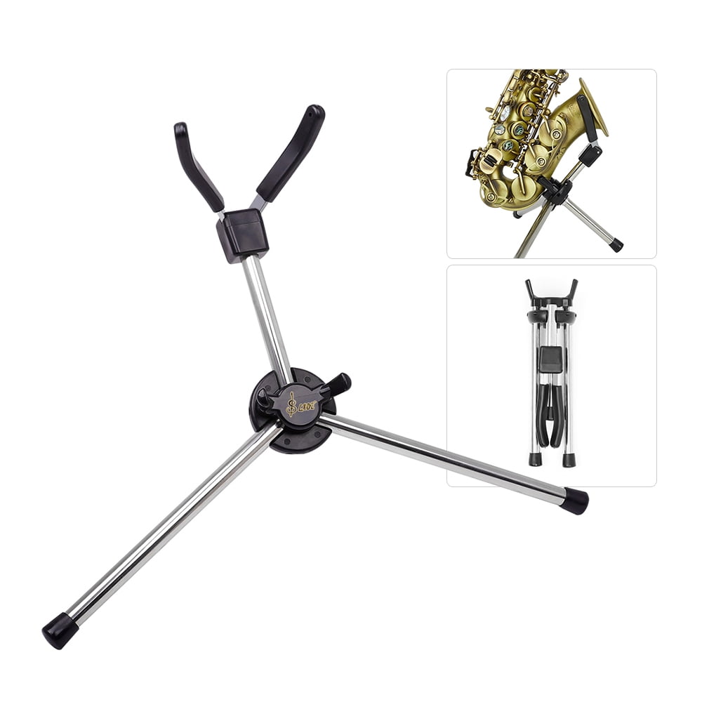 Foldable Soprano Saxophone Stand Portable Sax Metal Floor Stand Holder