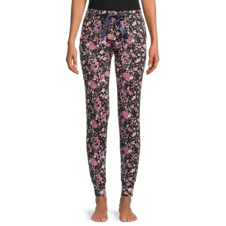 Jessica Simpson Women's Cuffed Sleep Pants with Satin Drawstring