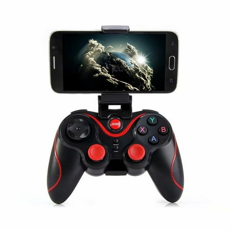 S3 Wireless Bluetooth Gamepad Joystick Gaming Controller & Game handle bracket for Android Phone & IOS TV Box Tablet PC without USB (Best Game Controller For Android Tablet)