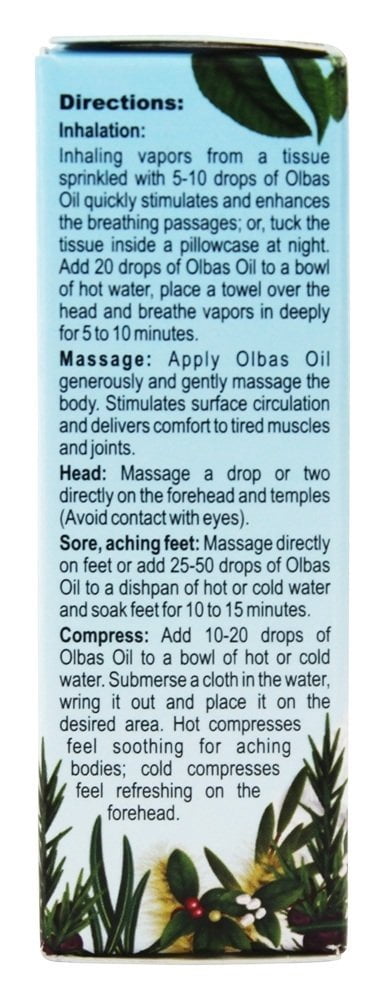 Olbas Oil Aromatherapy Massage Oil Penetrating Vapors, 0.32 oz, 6-Pack