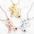 thumbnail image 3 of Personalized Planet Women's Plated Graduation Cap Initial and Name Necklace, 3 of 4