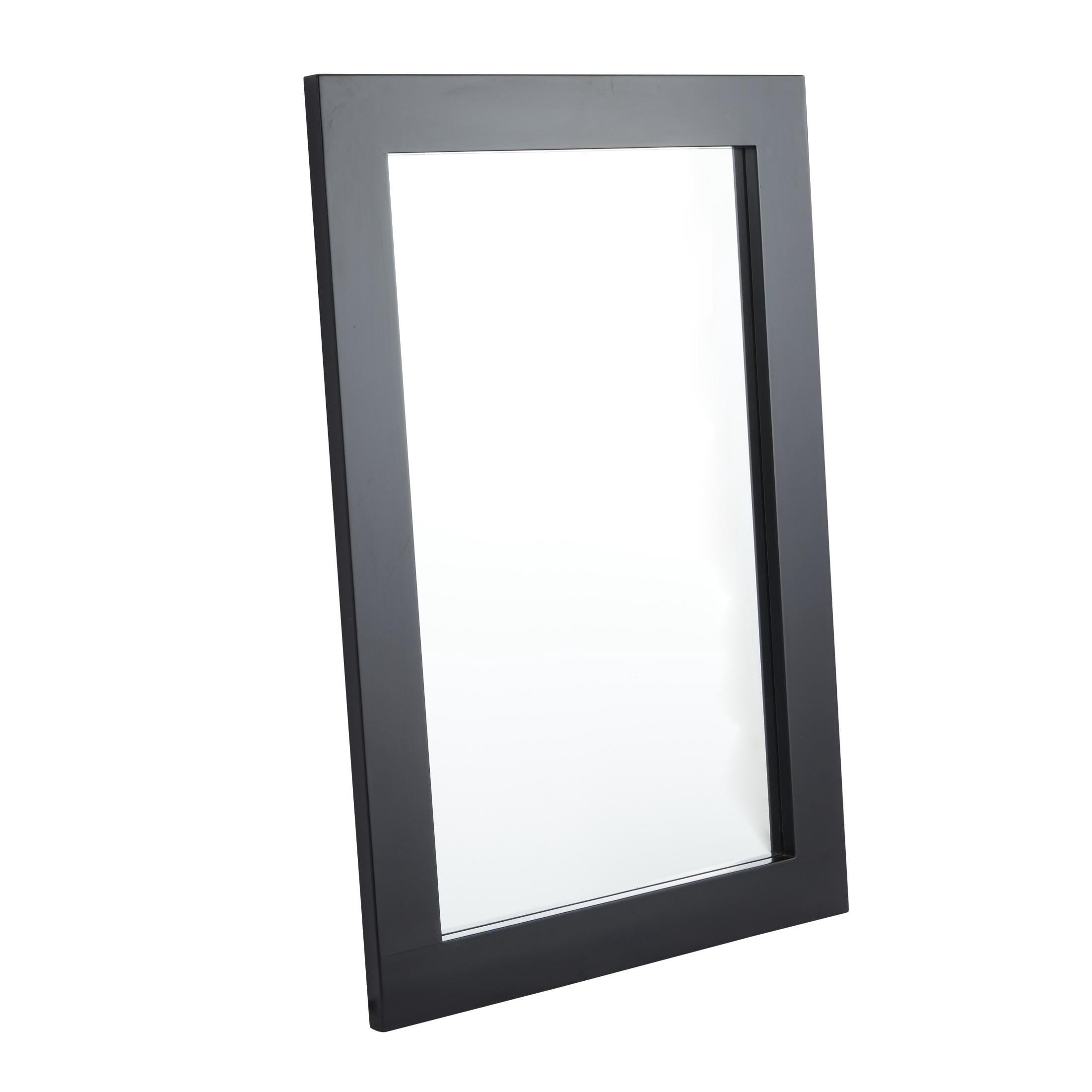 DecMode 24" x 36" Black Wall Mirror